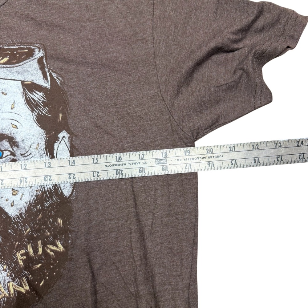 Nick Offerman Ron Swanson Good Clean Fun Graphic T-Shirt Mens M Brown Book Tour - Picture 4 of 6
